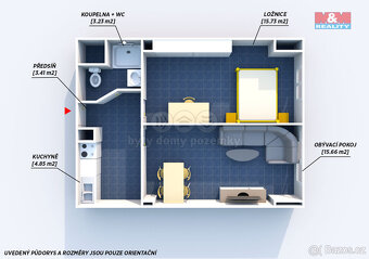 Pronájem bytu 2+kk, 44,5m2 v Strašicích - 2