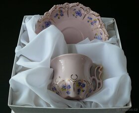 Růžový porcelán H&C – Šálek a podšálek - 2