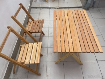 Skládací stolek plus židličky na stylové táboření - 2
