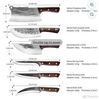 Sada řeznických nožů - 7 kusů - 2
