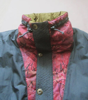 Vintage 90s šedá dámská snow kombinéza s vsadkami - 2