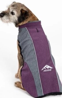 Obleček - Vesta pro psa softshell "Sněženka" fial-šedá 55c - 2