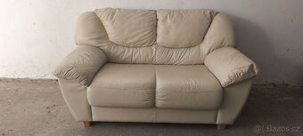 Kožená sedací souprava 3 ks - 2