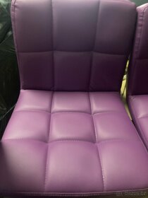 Židle na kolečkách fialové 2ks - 2