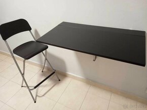 Barový stolek na zeď + židle - 2