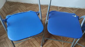 Skládací židle modrá včetně podsedáku - 2