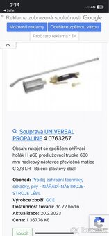Plynový hořák Universal na propan-butan (LPG) sada - 2