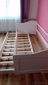 Postel 90×200 + přistýlka + matrace a vrchní matrace - 2