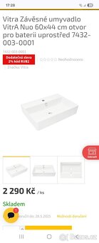 Nové závěsné umyvadlo Vitra Neo, 60 cm - 2