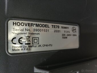 Sáčkový vysavač Hoover 800 Wattů - 2
