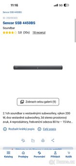 Prodám,soundbar Sencor - 2