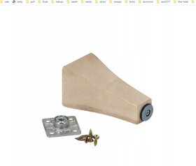 Buková dřevěná noha na nábytek SET 4ks H-110mm - 2
