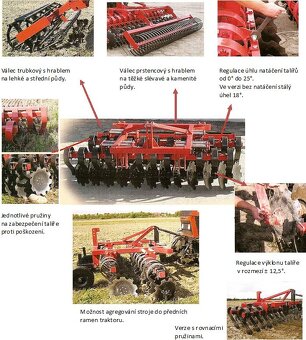 Prodám diskovy podmítač KBT o záběru 3,5m - 2