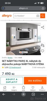 Bílá lesklá obývací stěna - 2