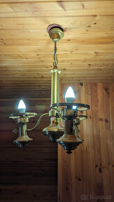 Mosazný stropní lustr/svítidlo, 4 ks celkem - 2