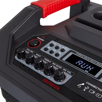 Prodám AIWA KBTUS-710MKII + 2 mikrofony – velmi dobrý stav - 2