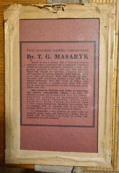 Prodám zarámovanou fotografii Masaryka a knihu Hovory s TGM. - 2