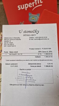Dětské zdravotní sandále značky Superfit. Vel. - 23 - 2