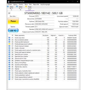 Funkční 3,5'' disk Seagate ST500DM002 500GB, vadné sektory - 2
