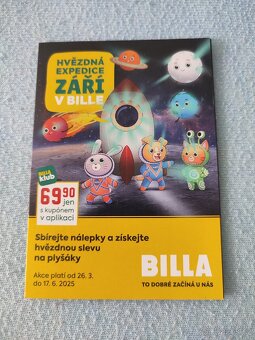 Kartičky na plyšáky Billa - 2