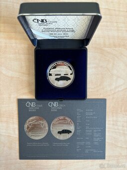 Stříbrná mince ČNB 500 Kč - Osobní automobil Tatra 603 PROOF - 2