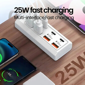 Osmiportový nabíjecí USB hub 25W - 2