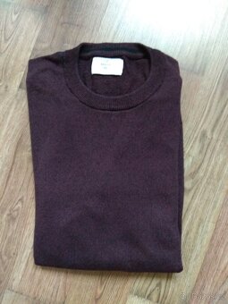 Nový pánský svetr C&A - vínově červený, L - 2