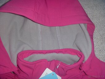 nová růžová softshellová bunda zn. Kugo vel. 134 - 2