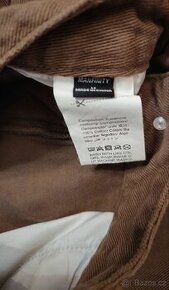 Hnědé rovné pánské kalhoty - 2