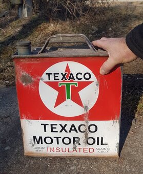 plechovka kanystr TEXACO Shell, Mobiloil, us cars - 2