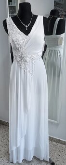 NOVÉ jednoduché svatební šaty BOHO-STYL ANTIKA - 2
