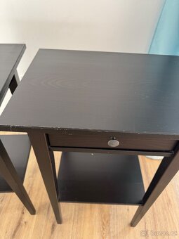 Noční stolky Hemnes černohnědé - 2