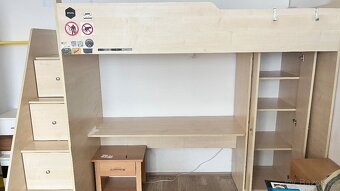 Palanda s matrací,pracovním stolem,skříní,úložným prostorem - 2