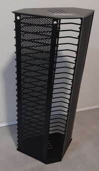 Stojan na 24 ks CD nebo DVD zn. Digit černý, kovový, rohový - 2