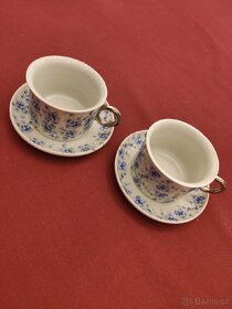 Dva keramické hrnky na kávu - pomněnky - ruční výroba - 2