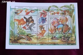 Krásné poštovní známky - aršíky 10 druhů - 2