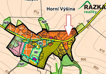 Stavební pozemek (2200 m2) Horní Výšina, okr.... - 2