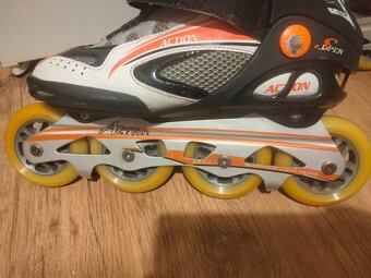 Fitness inline brusle, vel. 41, kolečka 90mm - 2