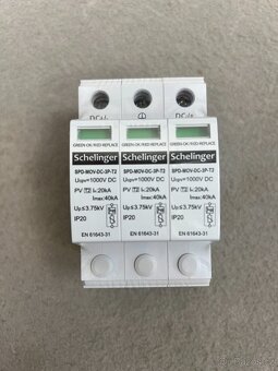 Svodič přepětí 3P DC 1000V třída T2 Schelinger, DPH, faktura - 2
