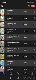 Sháním tyto Pokémon TCG karty. - 2