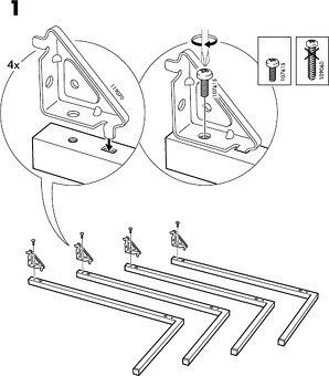 Rám konferenčního stolku Ikea Klubbo - BEZ DESKY - 2