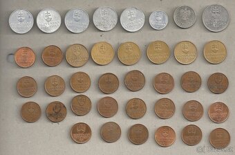 Mince Slovensko, 50 halierniky, koruny, 5 Sk, 10h, 50 groszy - 2