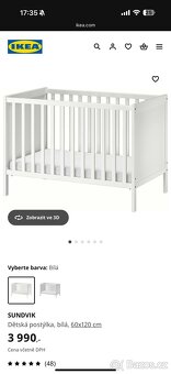 dětská postýlka zn. Ikea Sundvik vel 60x120 - 2