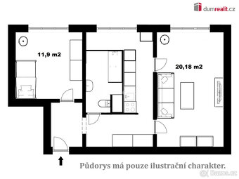 Pronájem, byt, 2+1, sídl. Plešivec, Český Krumlov - 2