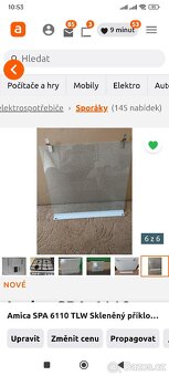 Amica SPA 6110 TLW Skleněný příklop 60cm - 2