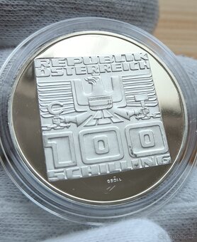 1977 Ag 100 schiling Rakousko Proof - 2