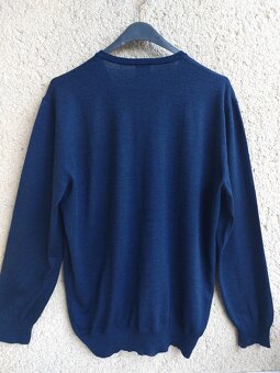 Pánský svetr - merino hedvábí - Andrea Fenzi - vel. 56 - XL - 2