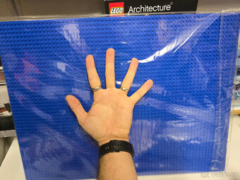 Obří modrá lego základní deska na stavění 48x64 bodů - 2