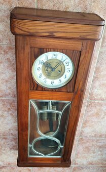 krásné zdobené secesní dvouzávažové hodiny - 2