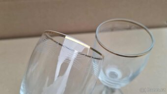 Skleničky pozlacené, broušené - 2